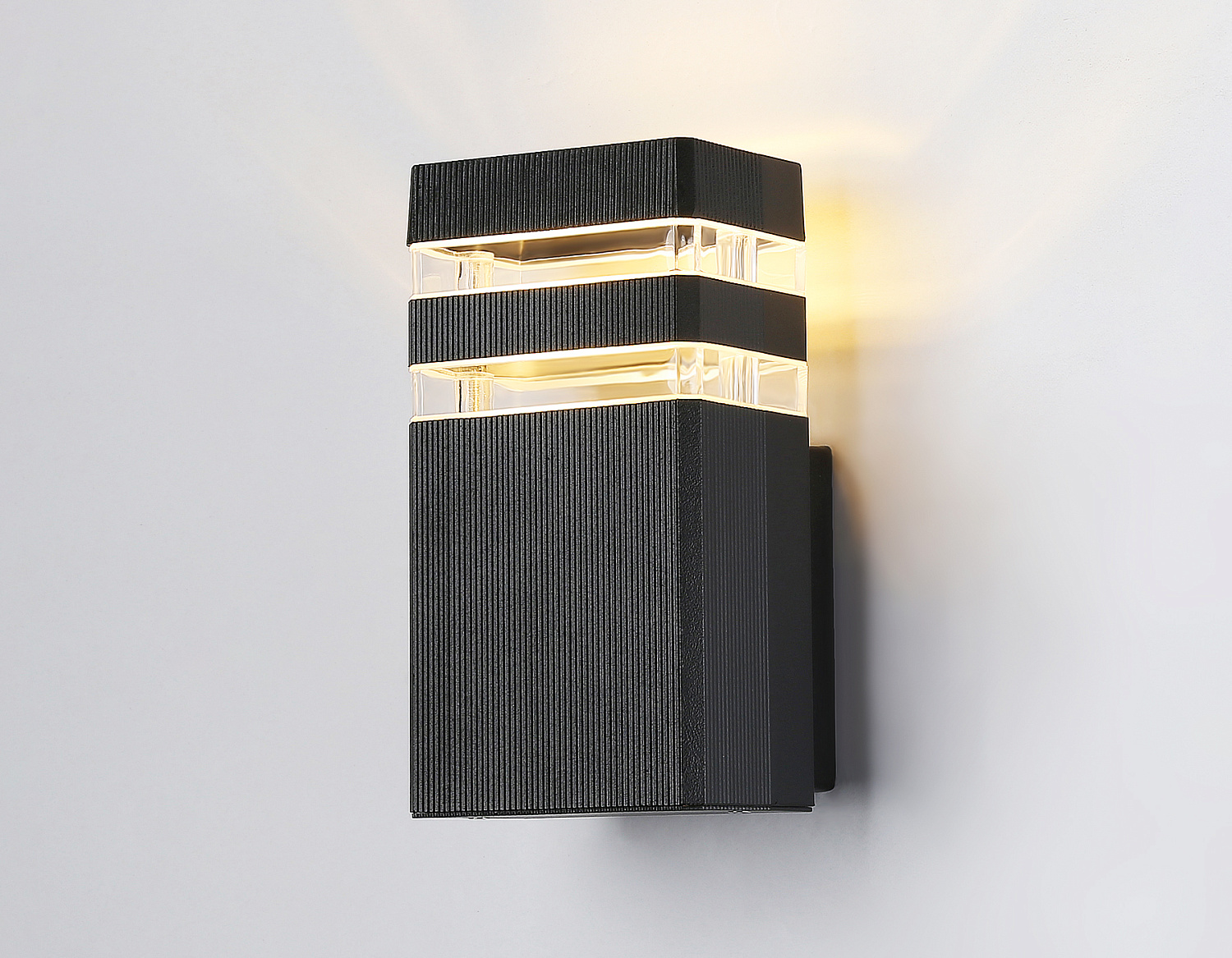 Уличный настенный архитектурный светильник ST2572 BK/CL черный/прозрачный IP54 GU10 max 35W 205*110*65