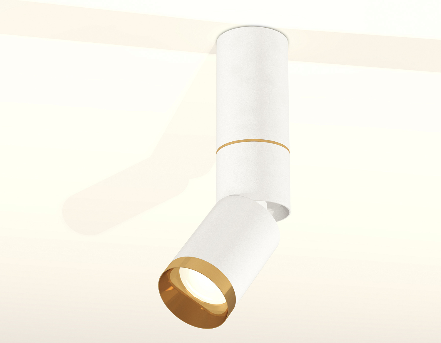 Комплект накладного поворотного светильника XM6312130 SWH/PYG белый песок/золото желтое полированное MR16 GU5.3