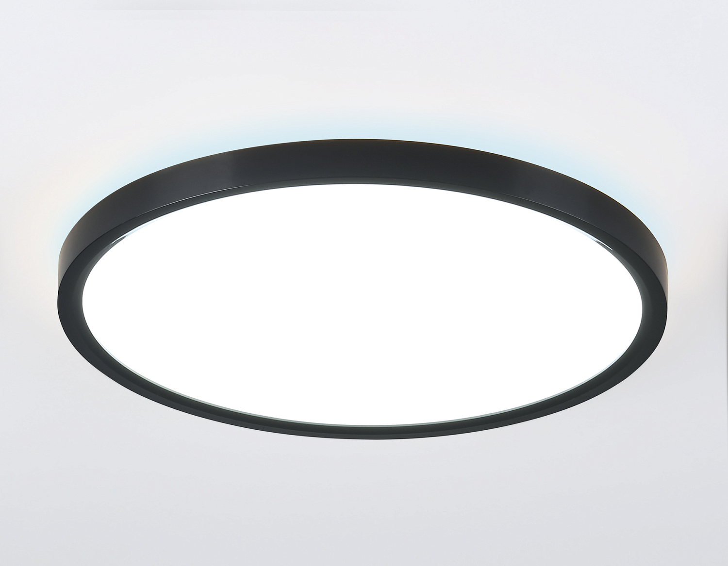 Потолочный светодиодный светильник с подсветкой FZ3055 BK черный IP44 33W+10W 6400+6400К D375*40 (Без ПДУ)