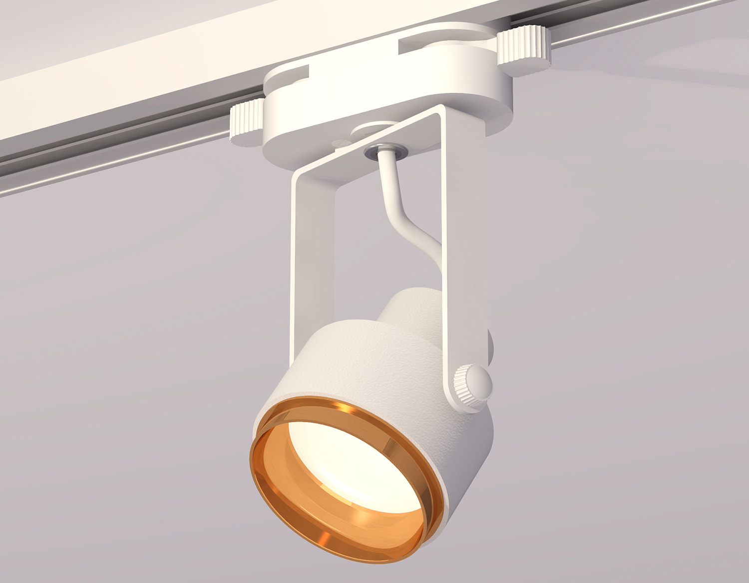 Комплект трекового однофазного светильника XT6601023 WH/PYG белый/золото желтое полированное MR16 GU10 (C6601, N6124)