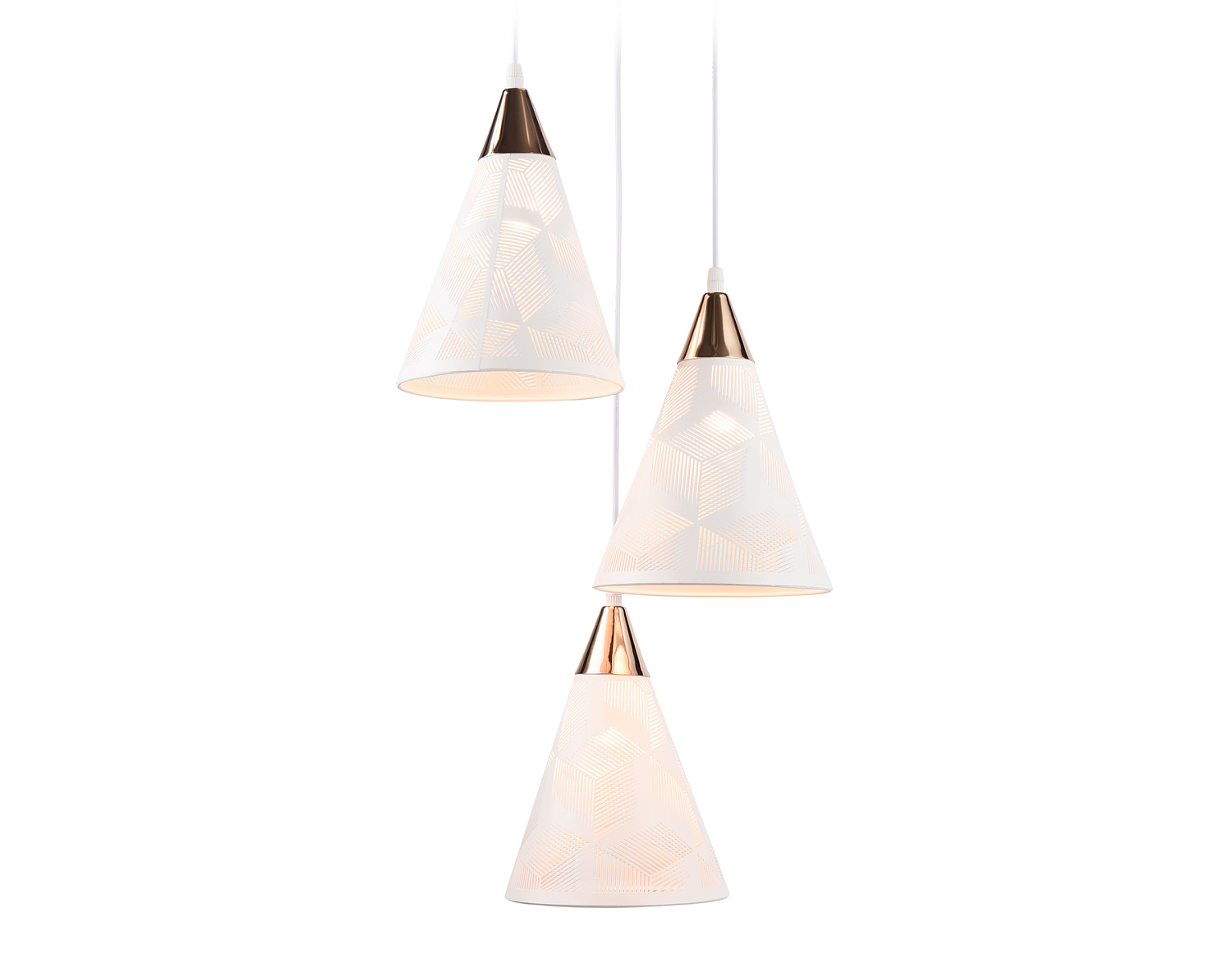 Подвесной светильник TR8433/3 WH/FGD белый/золото E27/3 max 40W D360*800