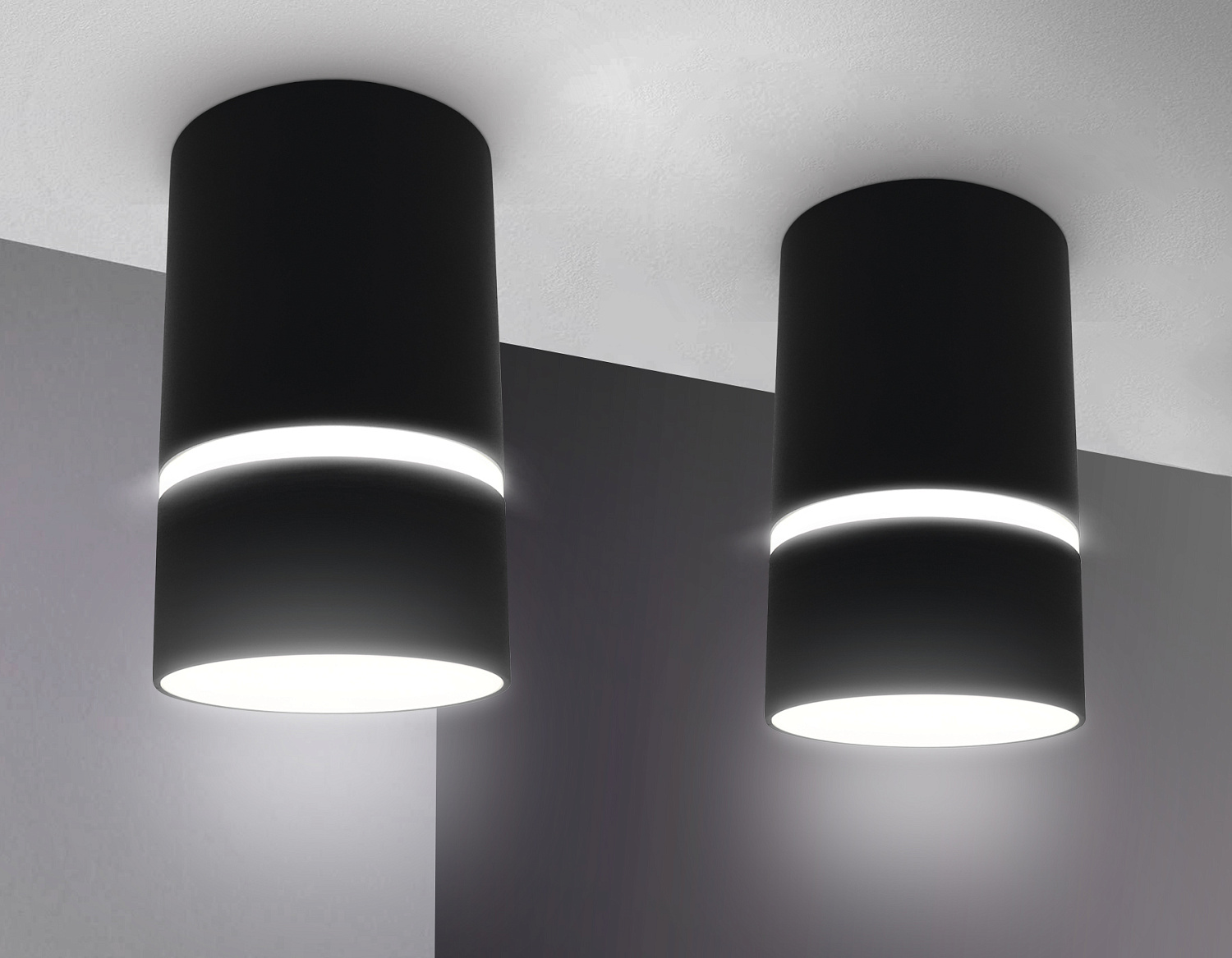 Накладной точечный светильник с акрилом TN3412 SBK черный песок GU5.3 D65*105