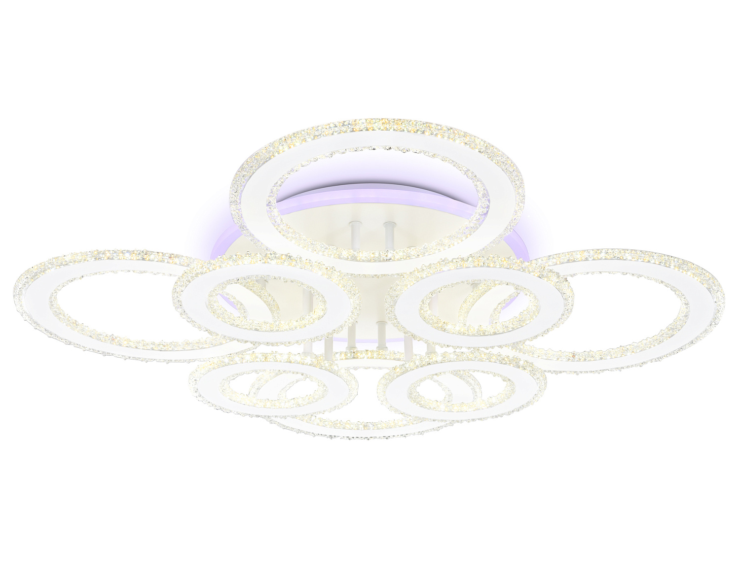 Управляемый потолочный светодиодный светильник FA8854/4+4 WH белый 208W 3000K+6400K/3000K/6400K/4200K+4200K 750*750*120 (ПДУ РАДИО 2.4G)