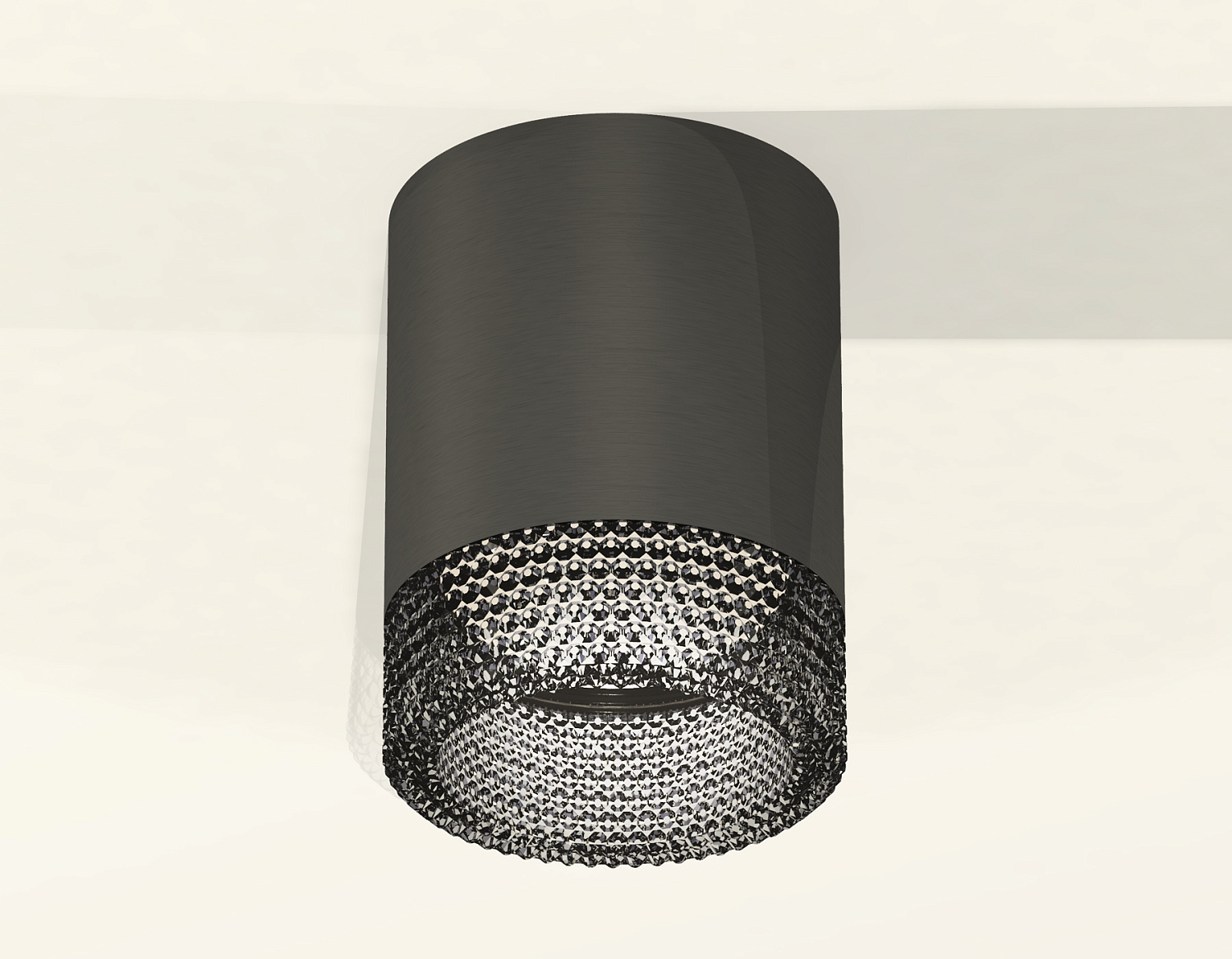 Комплект накладного светильника с композитным хрусталем XS6303003 DCH/BK черный хром/тонированный MR16 GU5.3 (C6303, N6151)