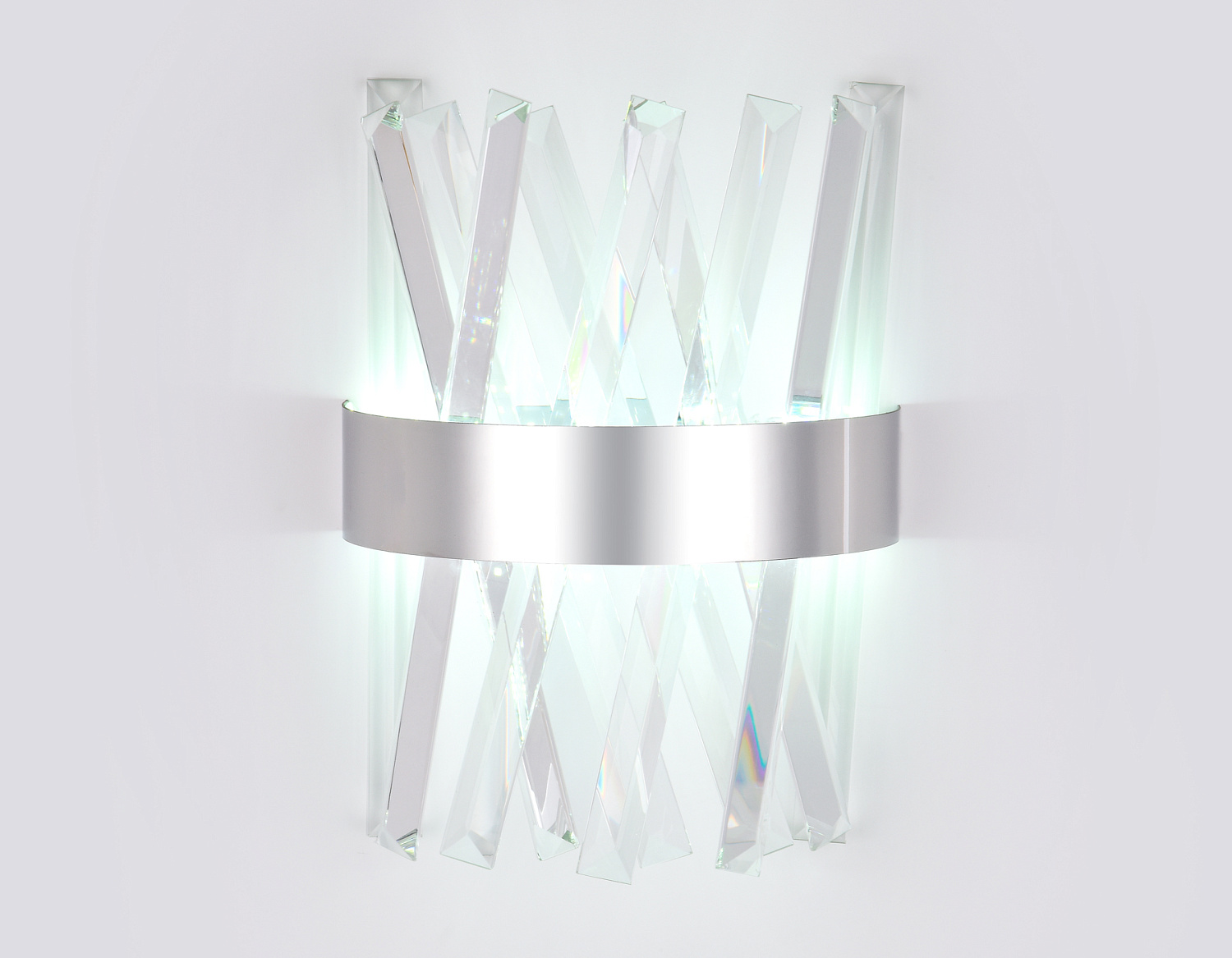 Настенный светодиодный светильник с хрусталем TR5322 CH/CL хром/прозрачный 24W 285*260*124