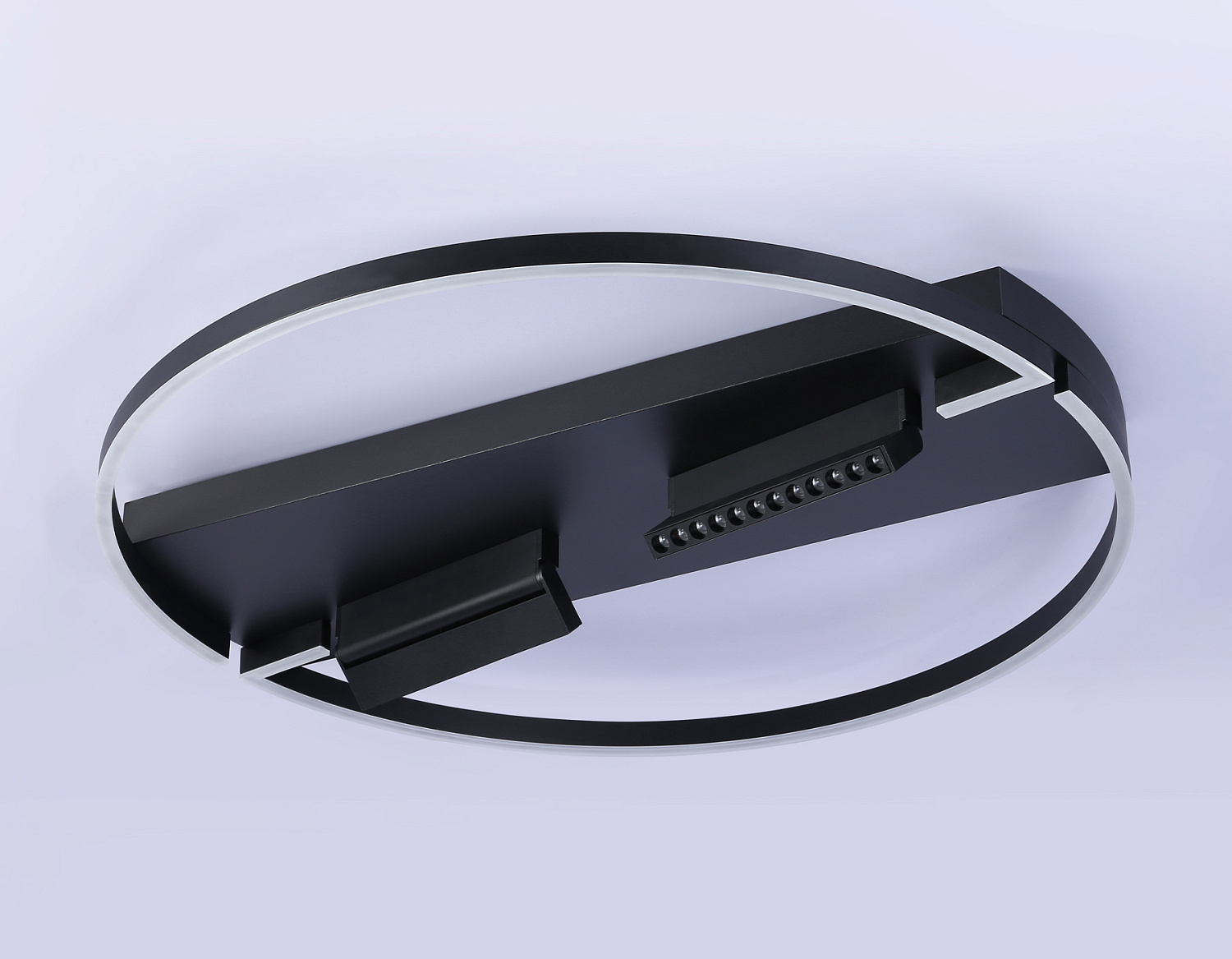 Потолочный светодиодный светильник FL51462/1+2 BK черный 106W 3000K-6400K+4200K D800*110 (ПДУ РАДИО 2.4G)