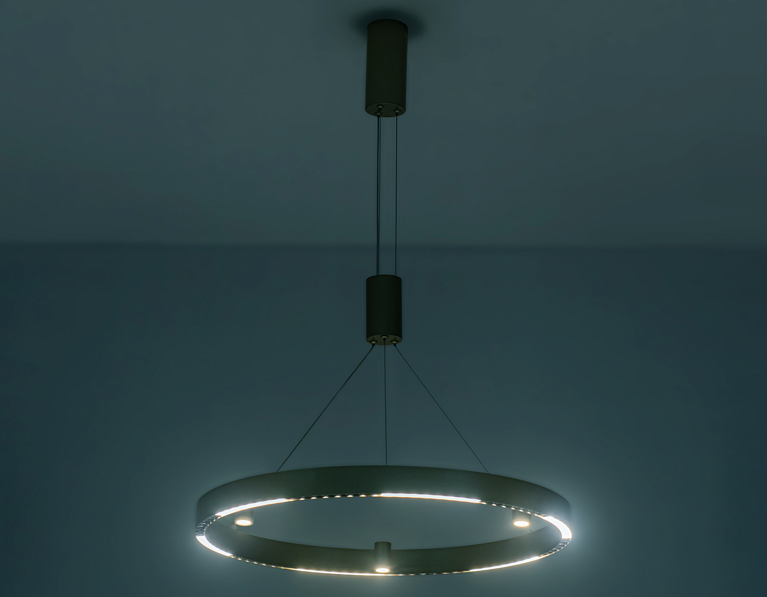 Подвесной светодиодный светильник FL5846/1+3 GD золото 40W 3000K/4200K/6400K D600*1200 (без ПДУ)