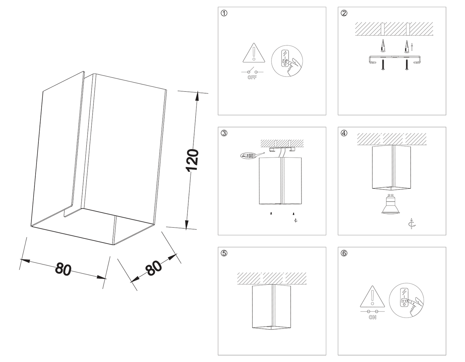 Светильник потолочный накладной со сменной лампой E27 TN5111 WH белый E27 max 40W 120*80*80