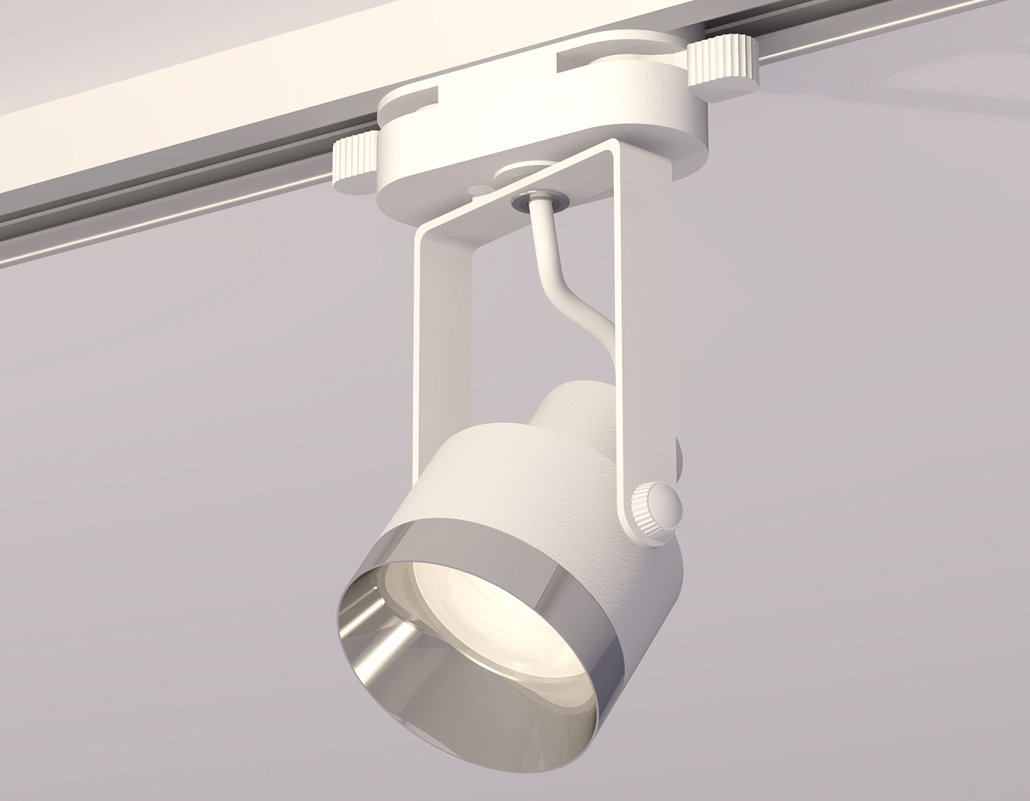 Комплект трекового однофазного светильника XT6601042 WH/PSL белый/серебро полированное MR16 GU10 (C6601, N6132)