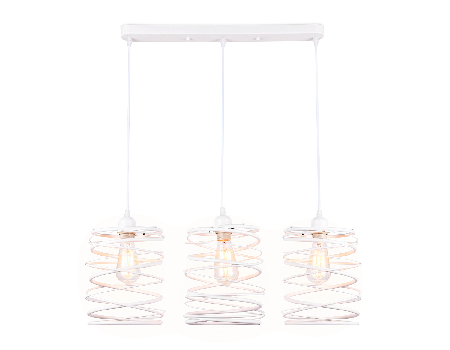 Подвесной светильник в стиле лофт TR8402/3 WH белый E27/3 max 60W 740*210*730