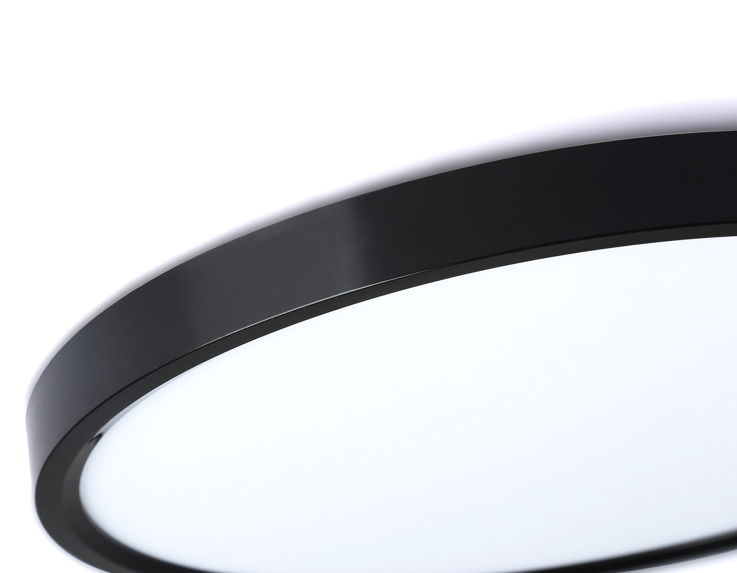 Потолочный светодиодный светильник с подсветкой FZ3055 BK черный IP44 33W+10W 6400+6400К D375*40 (Без ПДУ)