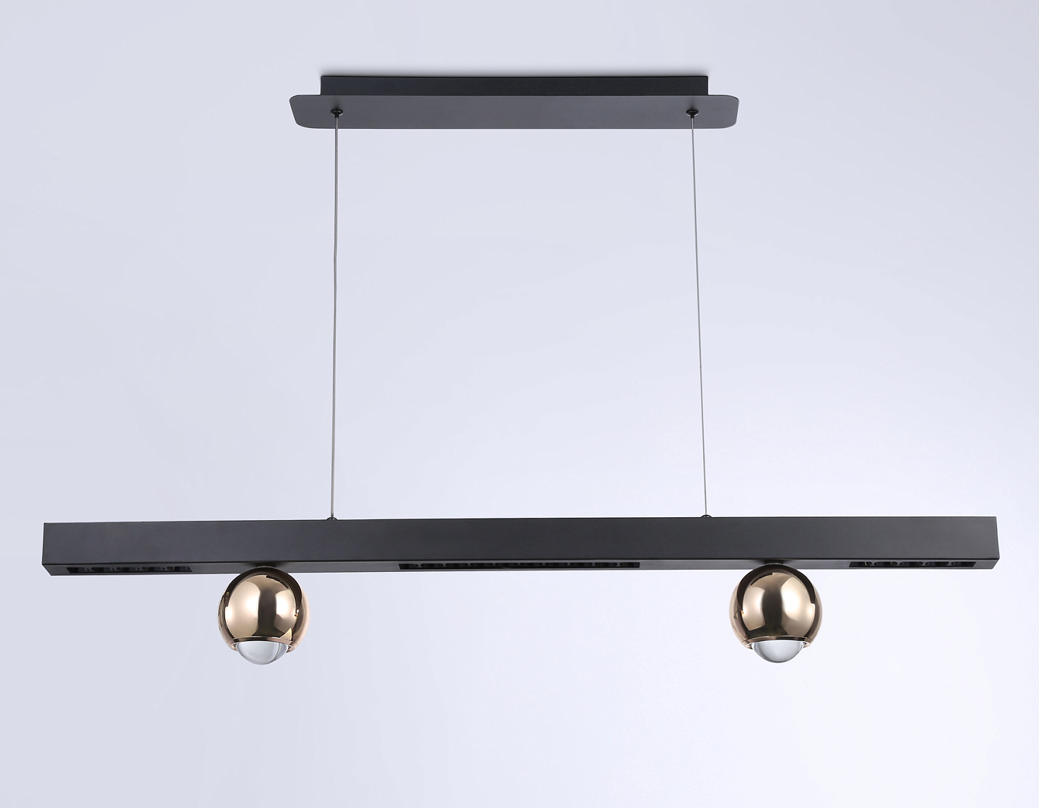 Подвесной светодиодный светильник FL5956 BK/GD черный/золото 4200K 18W 1000*70*1200 (Без ПДУ)