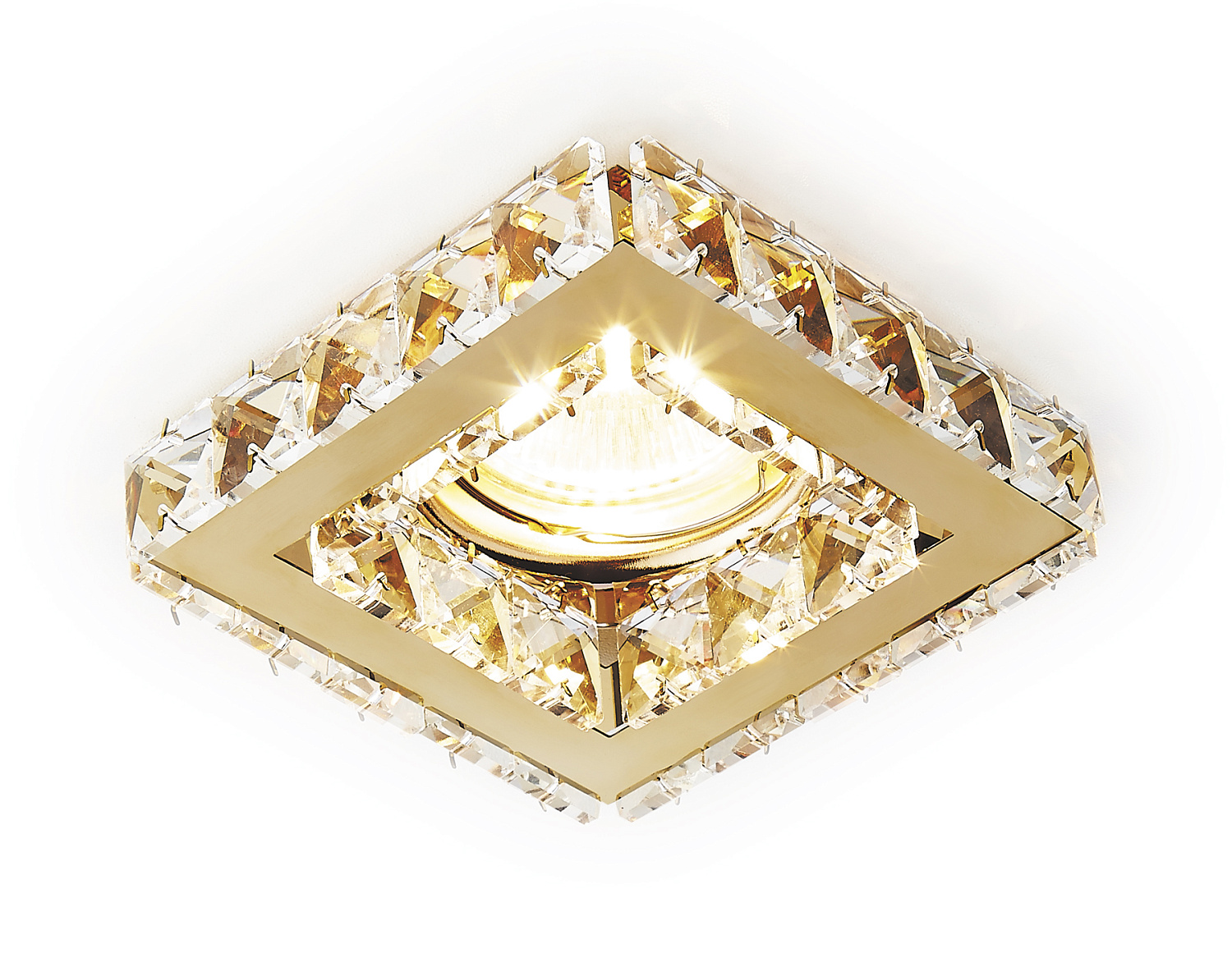 Встраиваемый точечный светильник MR16 с хрусталем K110 CL/G золото/прозрачный хрусталь MR16