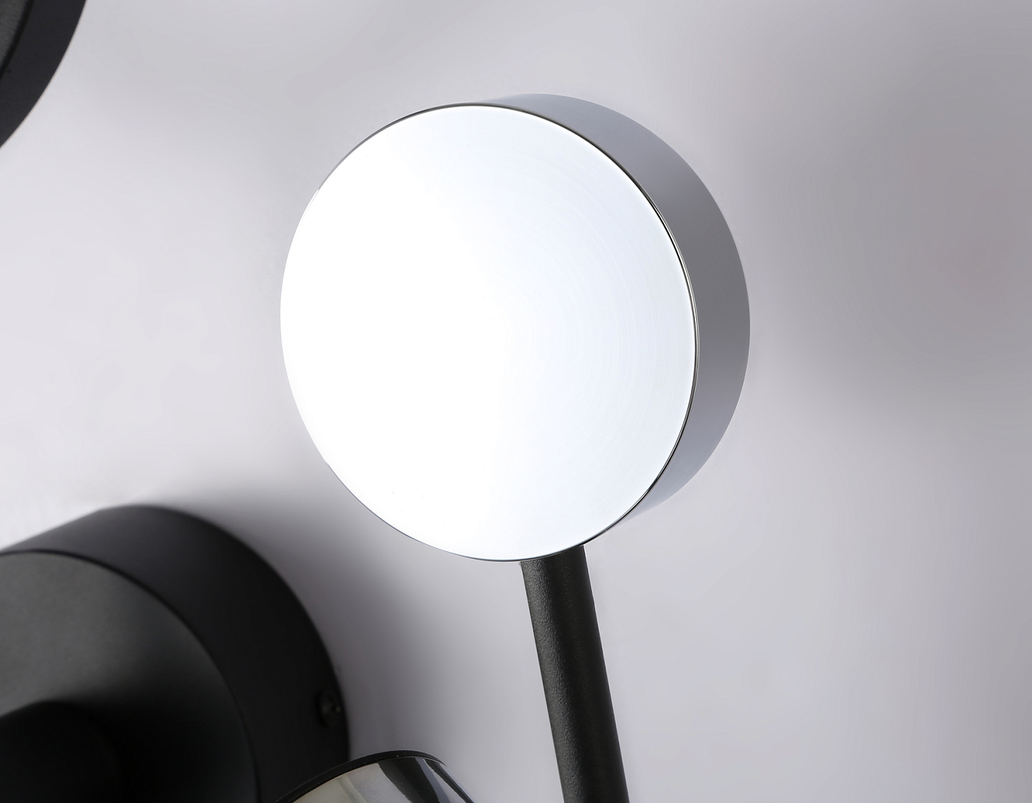 Настенный светодиодный светильник со сменной лампой FL51601/3 BK/CH черный/хром 11W 4200K+GU10 424*275*100