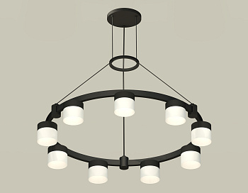 Комплект подвесного светильника с акрилом Techno Ring XR92051904/9 SBK/FR черный песок/белый матовый GX53 (A9205, C9242, N8402)