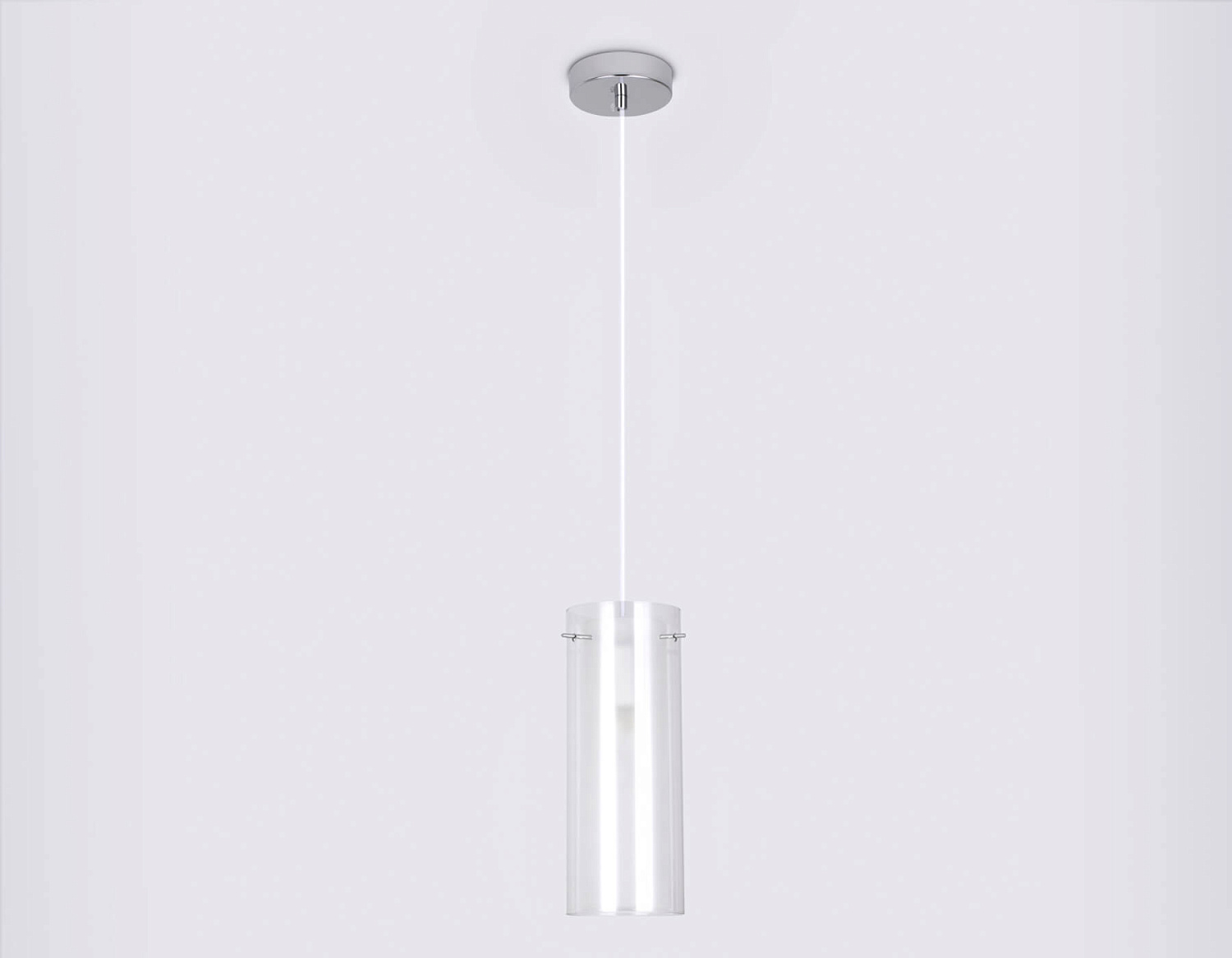 Подвесной светильник TR3672 CH/CL/FR хром/прозрачный/белый матовый E14 max 40W D110*1000