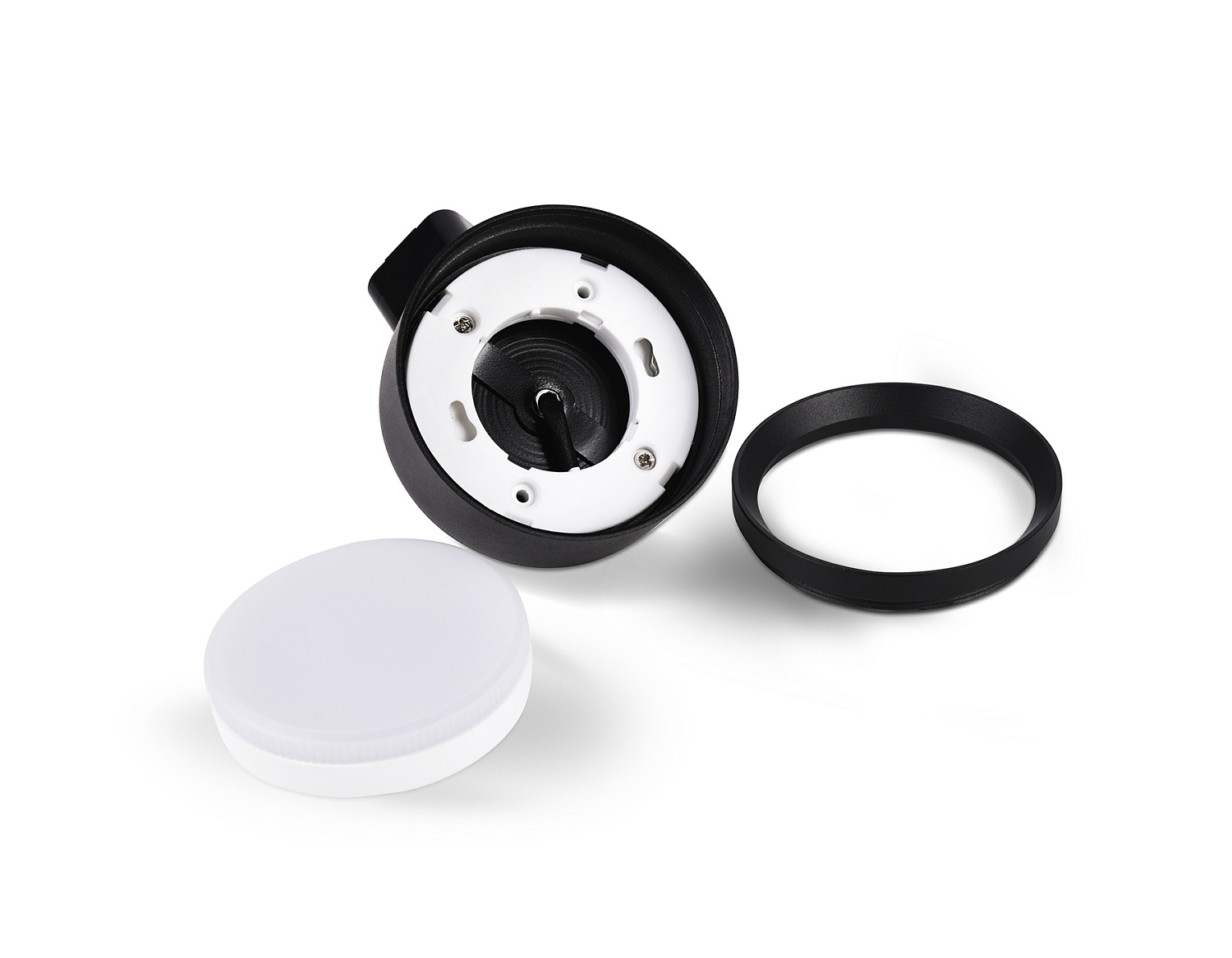 Трековый однофазный светильник со сменной лампой GL5357 BK черный GX53 max 12W