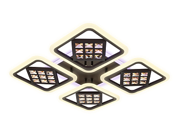 Потолочный светодиодный светильник с пультом FA287/4 CF/TI кофе/янтарь 116W 750*750*80 (ПДУ РАДИО 2.4G)