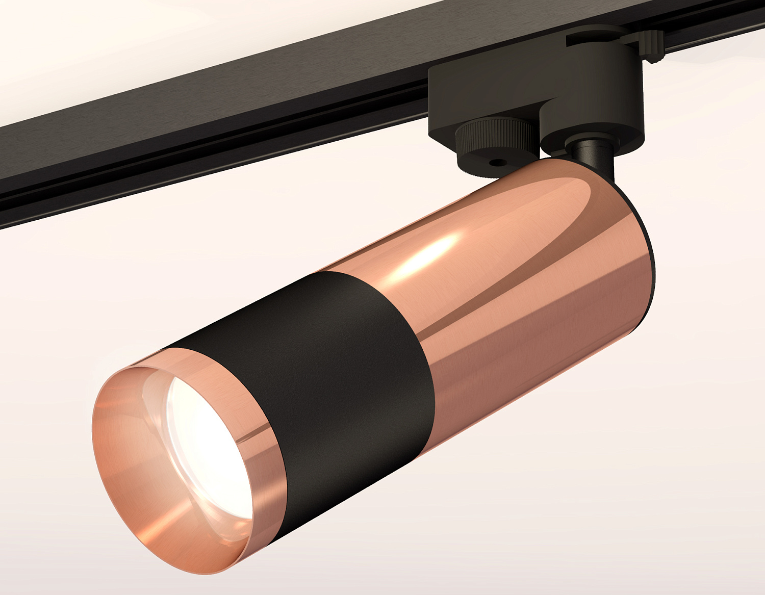 Комплект трекового однофазного светильника XT6302060 SBK/PPG черный песок/золото розовое полированное MR16 GU5.3