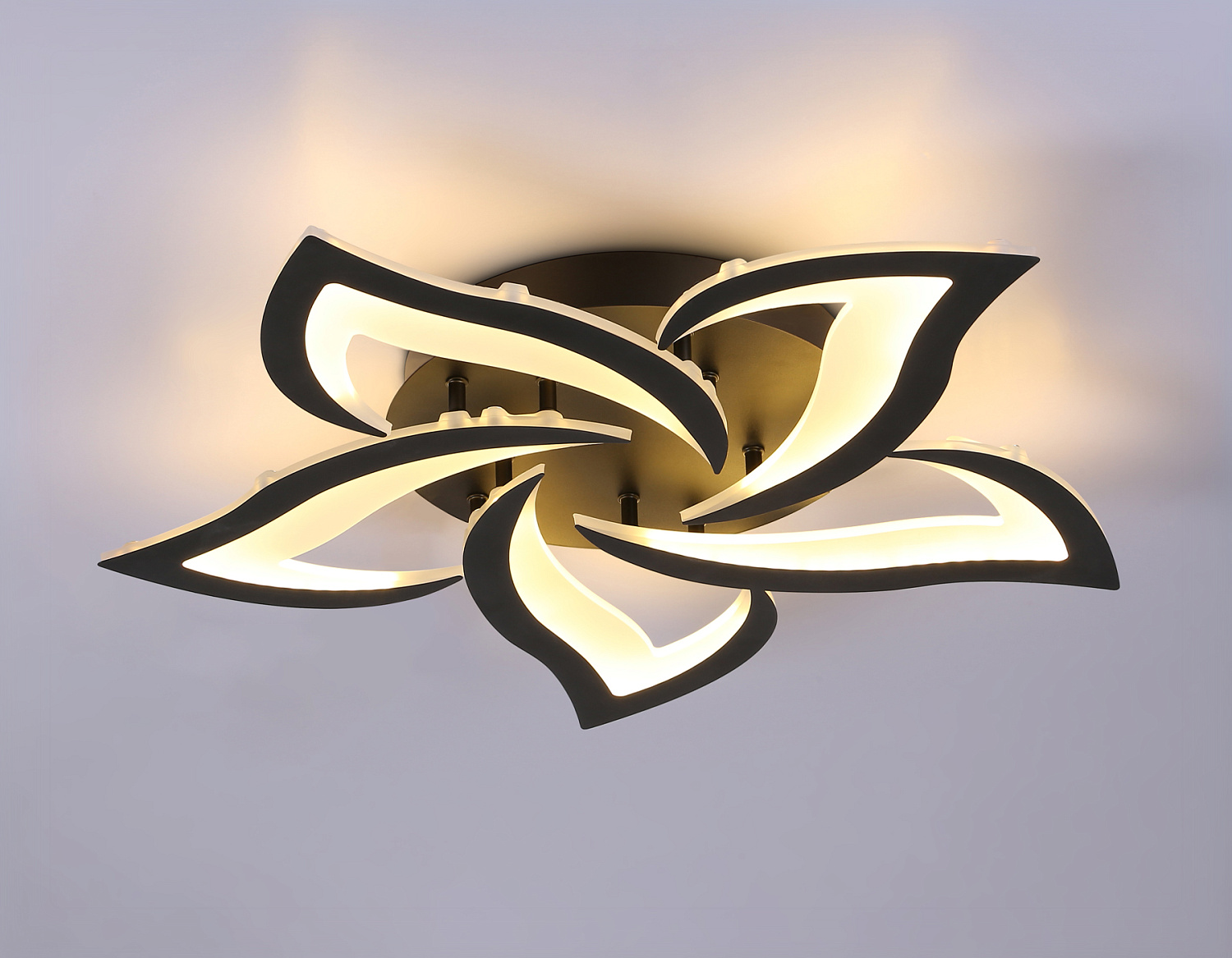 Потолочный светодиодный светильник с пультом FA4472/5 BK белый 56W 3000K/4200K/6400K D640*80 (ПДУ ИК)