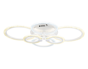 Потолочный светодиодный светильник с пультом FA4065/6 WH белый 4200K/3000+6400K/6400K+3000K 90W 645*450*120 (ПДУ ИК)