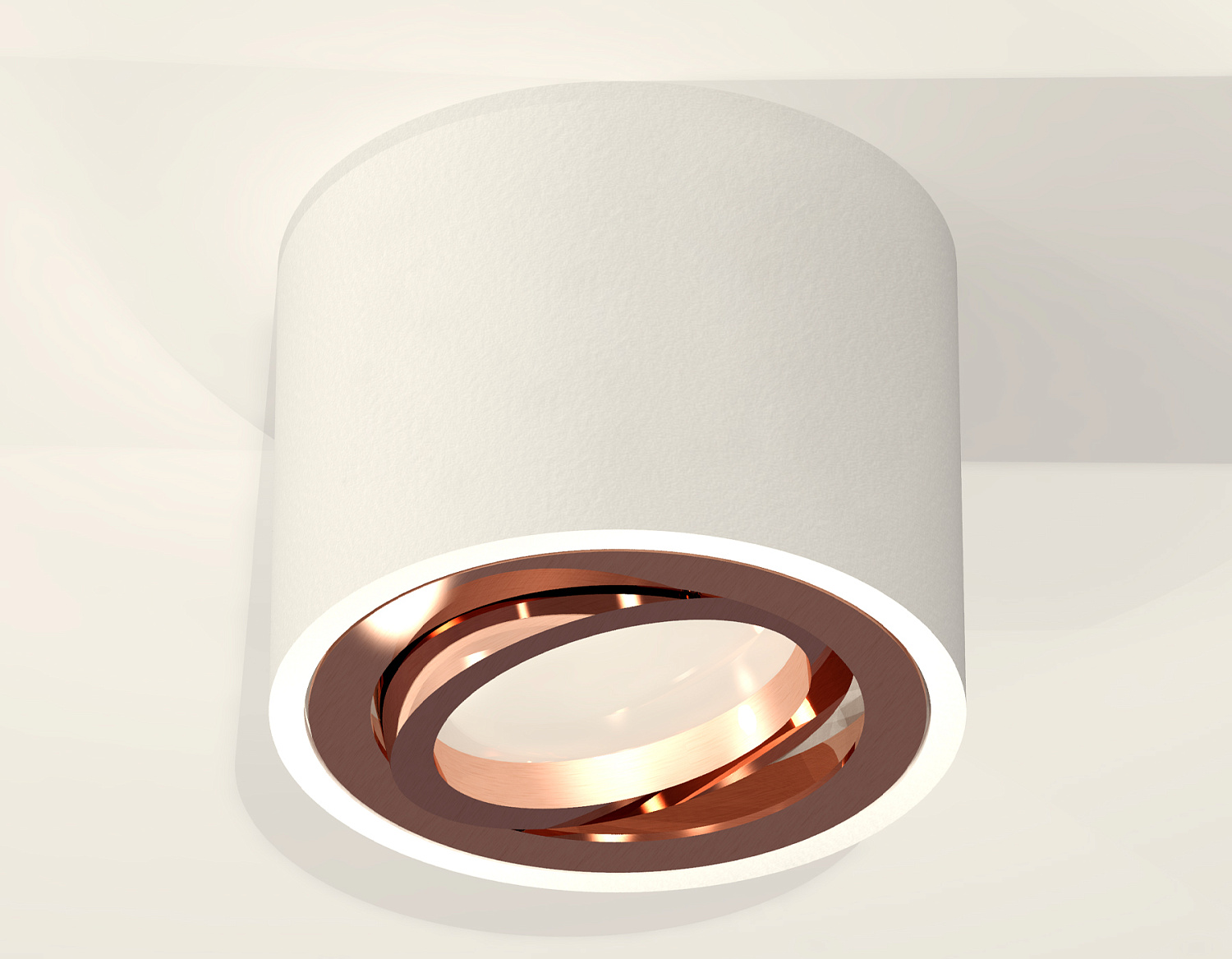 Комплект накладного поворотного светильника XS7510005 SWH/PPG белый песок/золото розовое полированное MR16 GU5.3 (C7510, N7005)