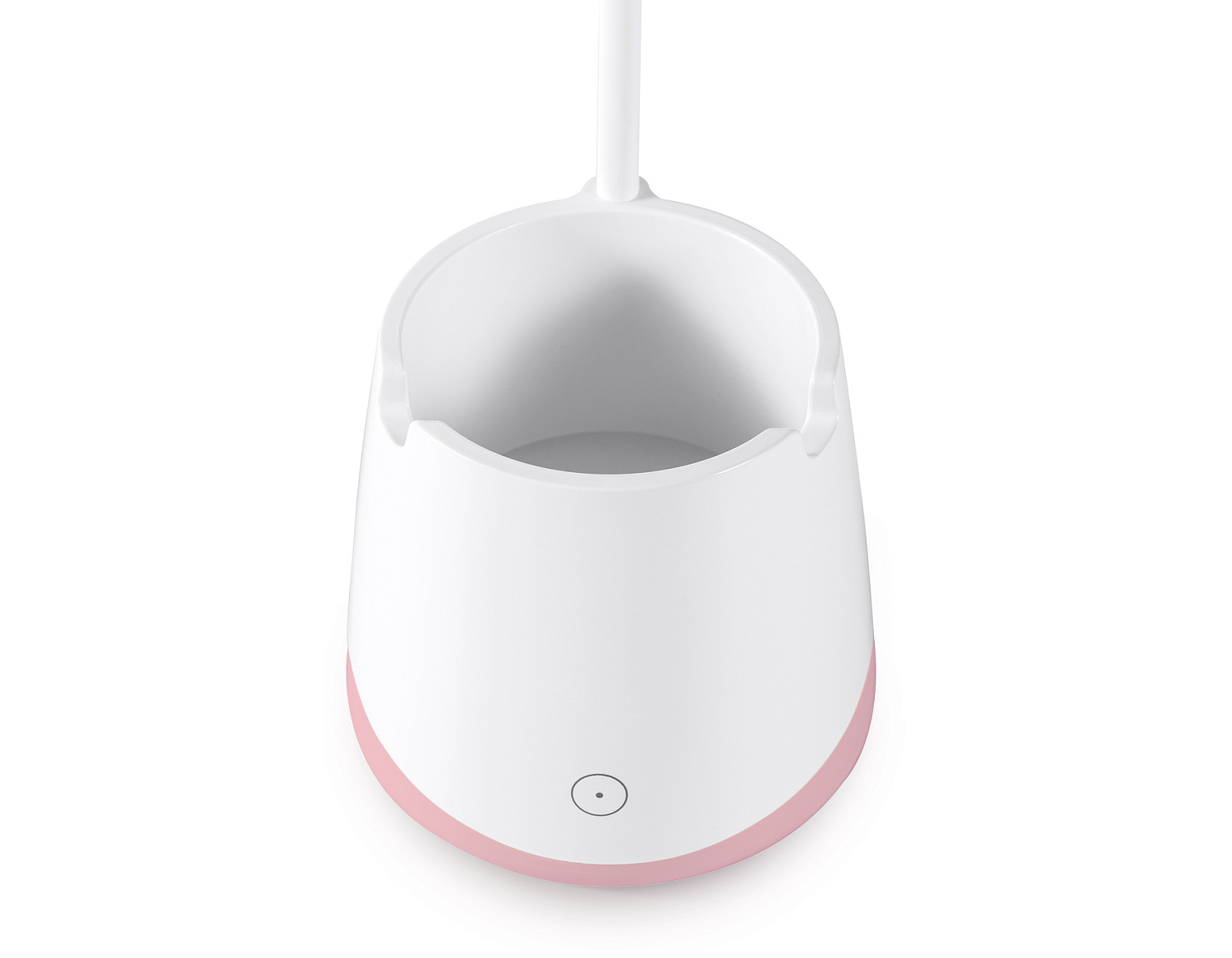 Светодиодная настольная лампа с аккумуляторной батареей, USB-проводом и канцелярским стаканом DE565 PI/WH розовый/белый LED 3000-6000K 5W