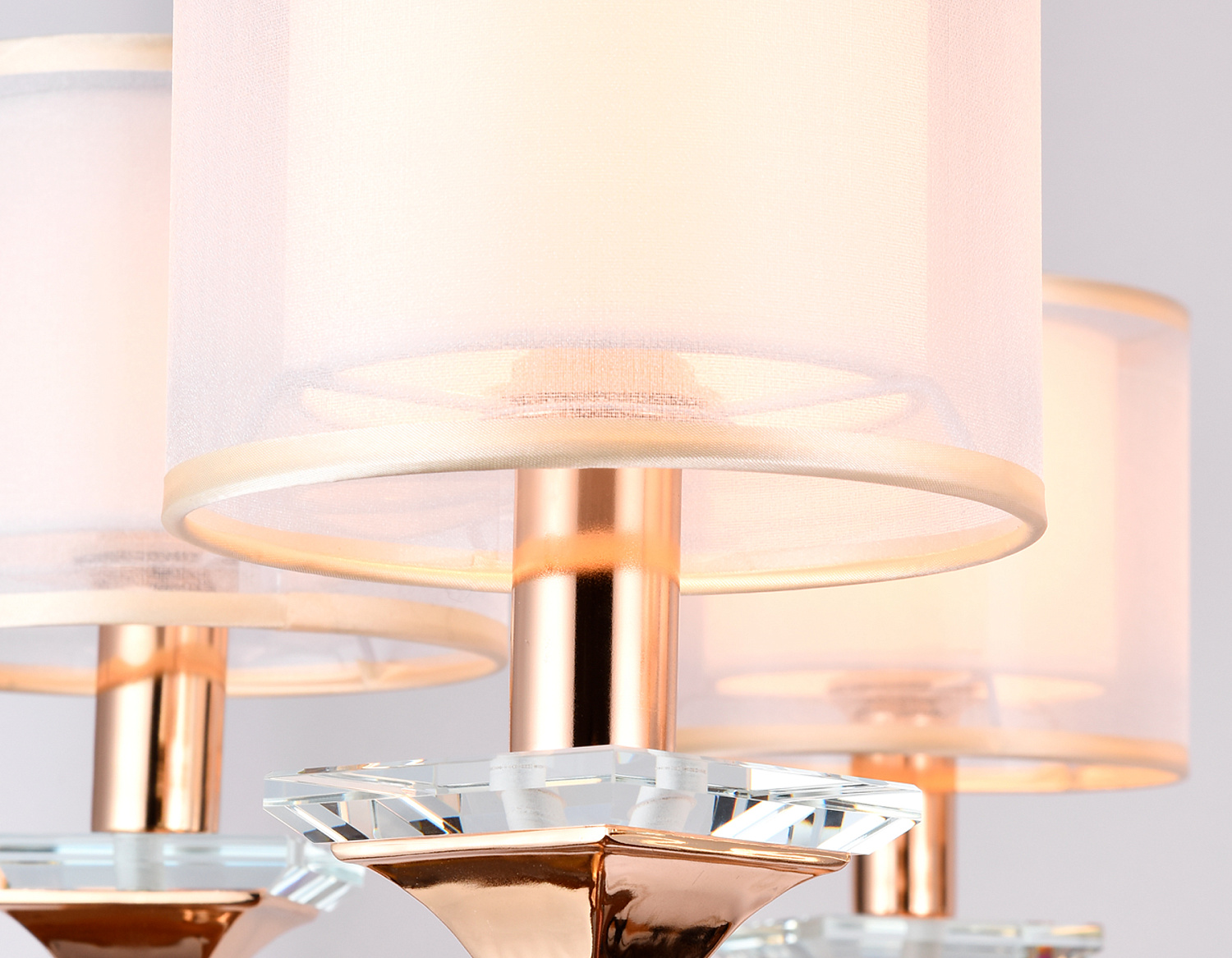 Подвесная люстра с хрусталем TR4535/6 GD/WH золото/белый E14/6 max 40W D700*560