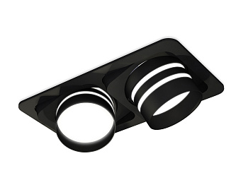 Комплект встраиваемого поворотного светильника XC7664082 SBK/FR черный песок/белый матовый MR16 GU5.3 (C7664, N7142)