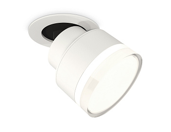 Комплект встраиваемого поворотного светильника с акрилом XM8101528 SWH/FR/CL белый песок/белый матовый/прозрачный GX53 (A2241, A2105, C8101, N8399)