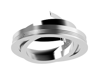 Насадка передняя поворотная для корпуса светильника с диаметром отверстия D70mm N7003 PSL серебро полированное D70*H26mm Out1.5mm MR16