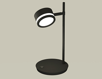 Комплект настольного поворотного светильника с акрилом XB9802200 SBK/FR черный песок/белый матовый GX53 (C9802, N8415)