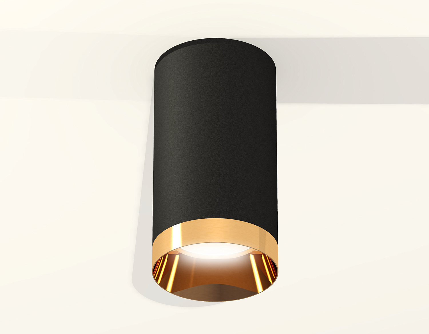 Комплект накладного светильника XS6323024 SBK/PYG черный песок/золото желтое полированное MR16 GU5.3 (C6323, N6134)