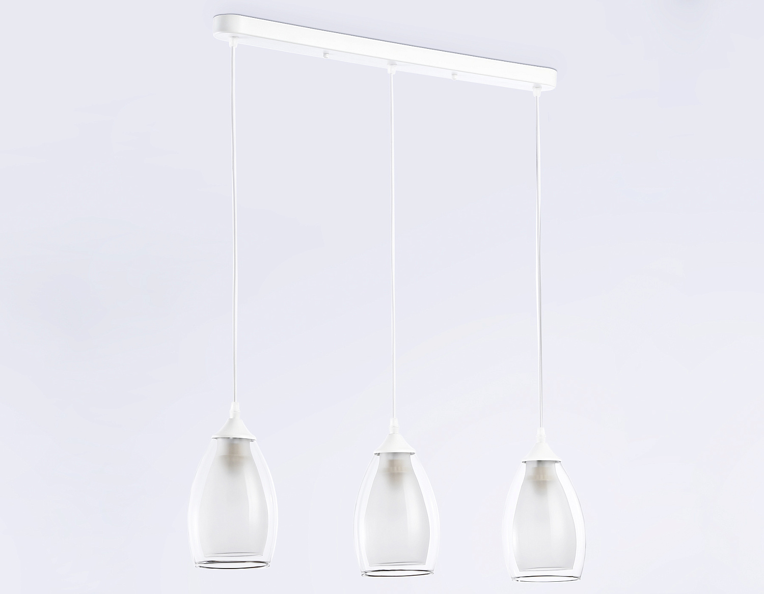 Подвесной светильник TR3536/3 WH/CL/FR белый/прозрачный/белый матовый E27*3 max 40W 640*120*820