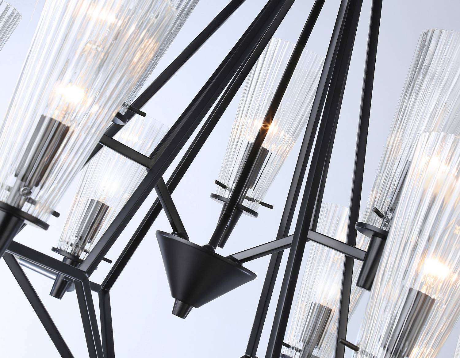 Подвесная люстра со сменной лампой TR3238/6+3 BK черный E14/9 max 40W D730*720