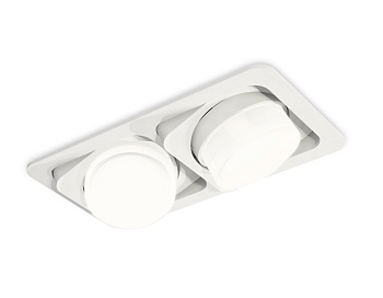 Комплект встраиваемого поворотного светильника XC7663083 SWH/FR/CL белый песок/белый матовый/прозрачный MR16 GU5.3 (C7663, N7160)