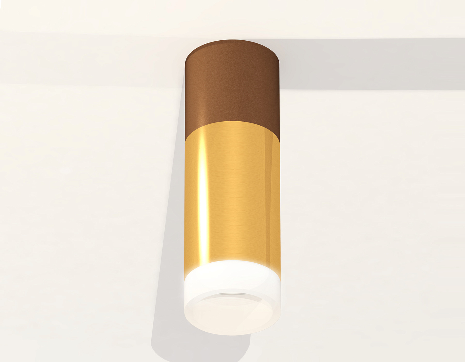 Комплект накладного светильника с акрилом XS6327062 PYG/SCF/FR золото желтое полированное/кофе песок/белый матовый MR16 GU5.3