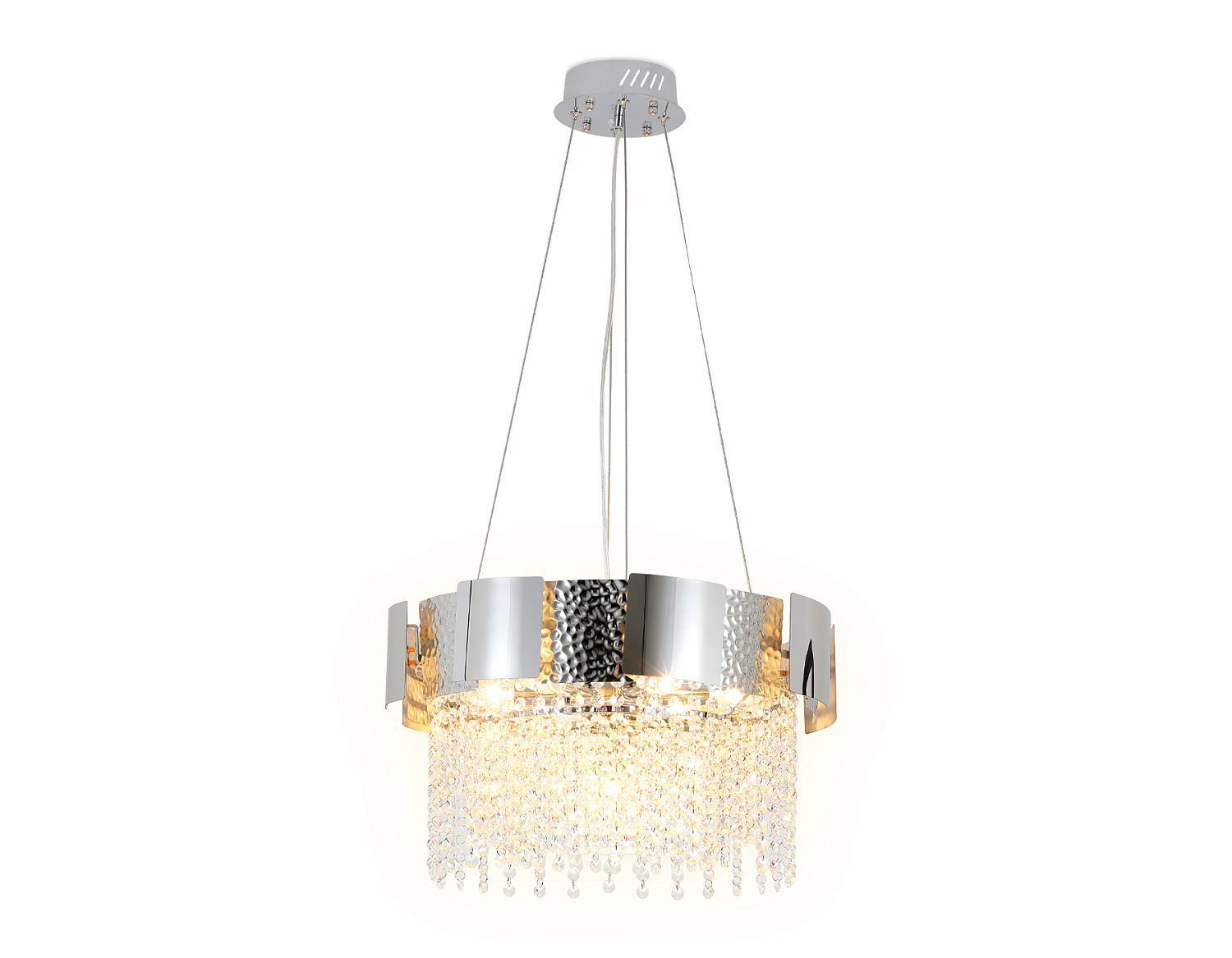 Подвесная хрустальная люстра TR5244/7 SL/CL серебро/прозрачный E14/7 max 40W D500*630