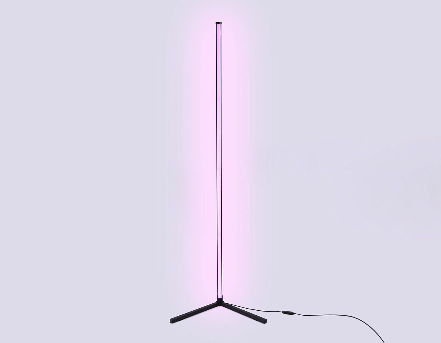 Светильник светодиодный напольный RGB с пультом FL8027 BK черный LED 20W RGB D32*1650 (ПДУ РАДИО 2.4G)