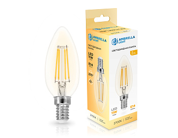 Лампа светодиодная Свеча C35 11W 2700K 351113 Filament LED C35 11W E14 2700K 220-240V