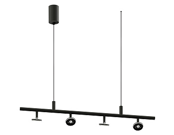 Корпус светильника подвесной поворотный для насадок D60 C9002/4 SBK черный песок 800*60*1200mm MR16 GU5.3/4