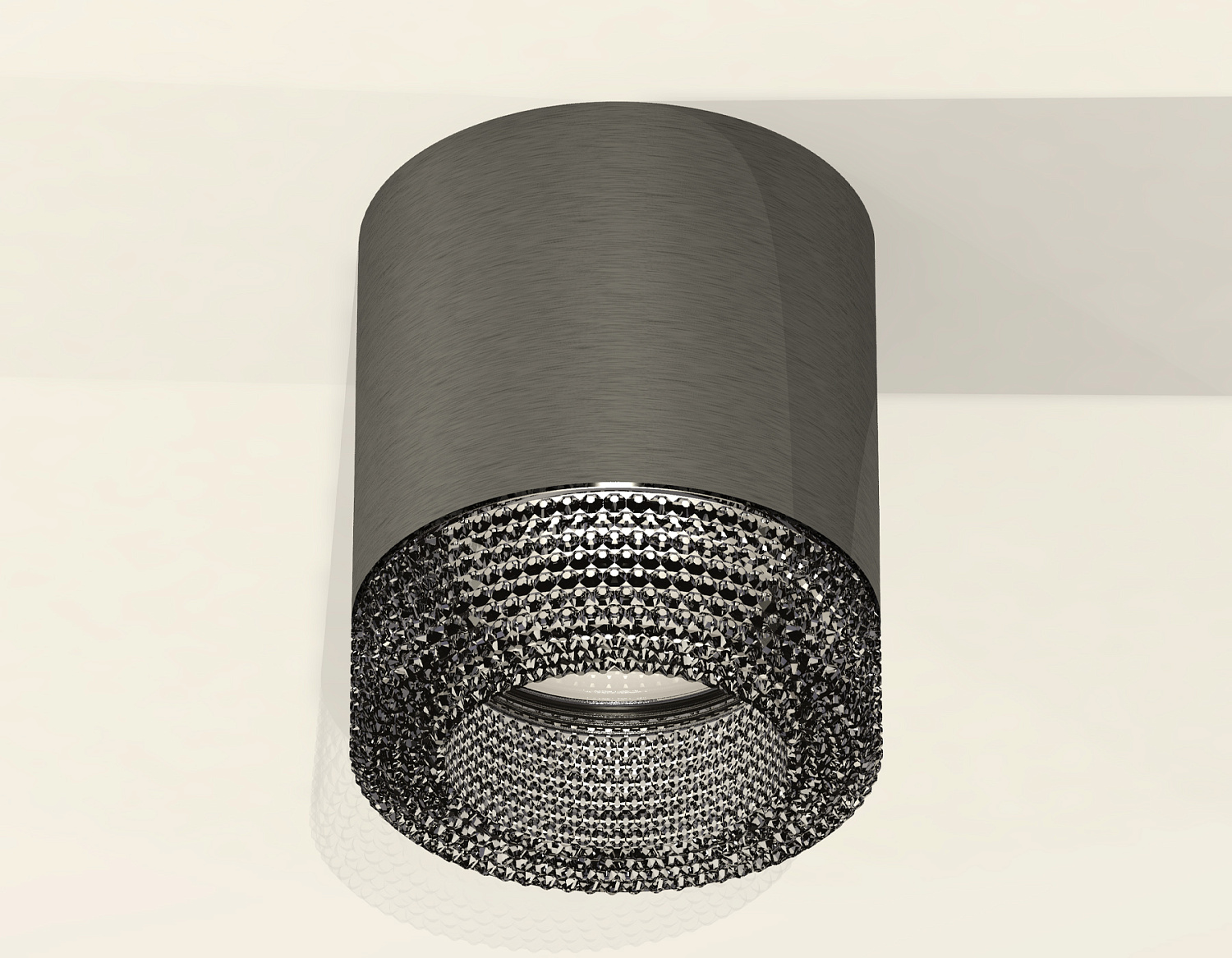 Комплект накладного светильника с композитным хрусталем XS7403004 DCH/BK черный хром/тонированный MR16 GU5.3 (C7403, N7192)