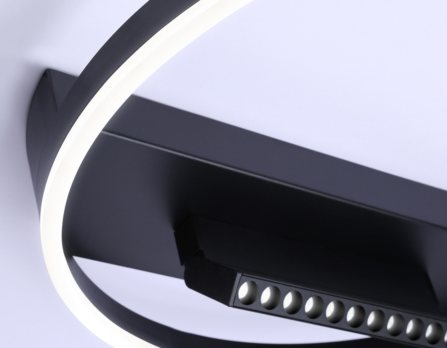 Потолочный светодиодный светильник FL51458/1+1 BK черный 60W 3000K-6400K+4200K D500*110 (ПДУ РАДИО 2.4G)