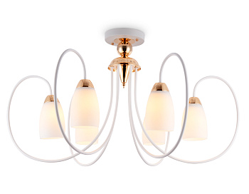 Потолочная люстра TR3120/6 WH/GD белый/золото E27 max 40W D850*480