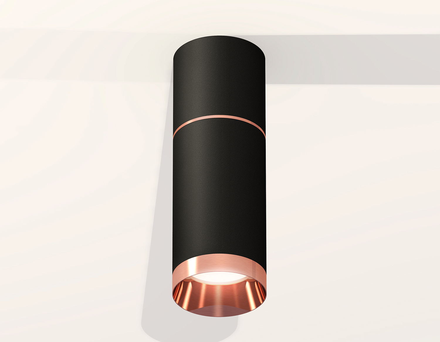 Комплект накладного светильника XS6323063 SBK/PPG черный песок/золото розовое полированное MR16 GU5.3 (C6302, A2063, C6323, N6135)