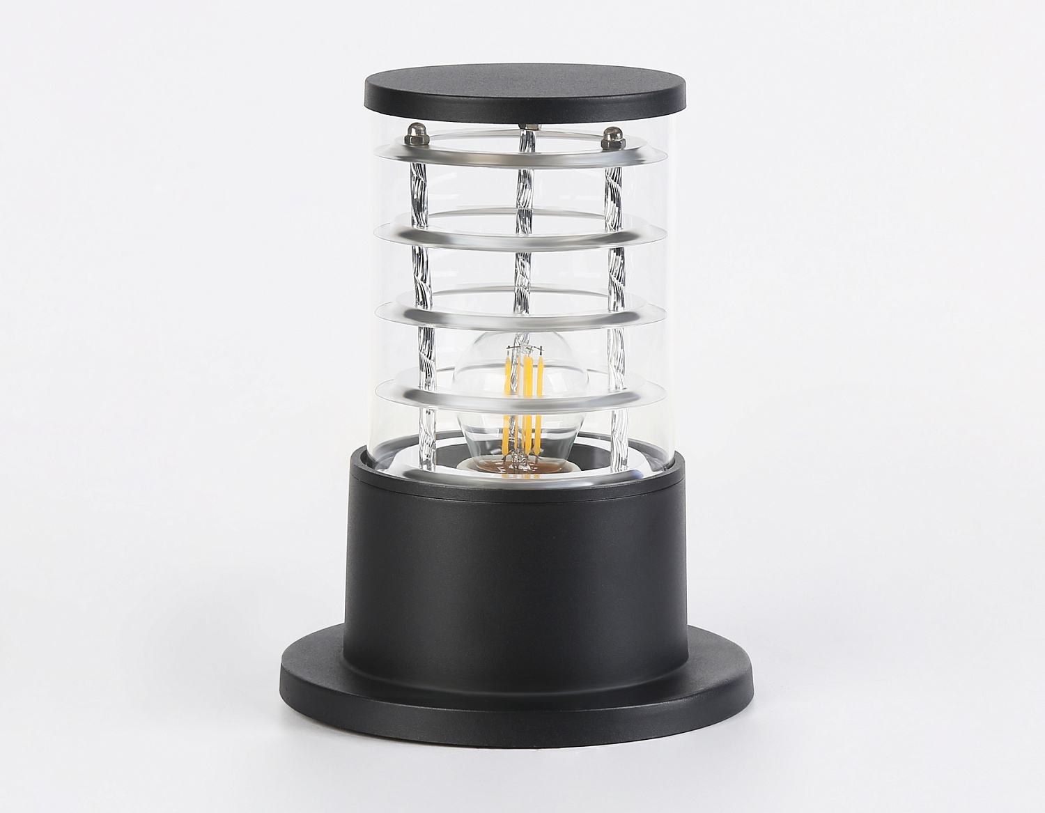 Уличный ландшафтный светильник ST2532 BK/CL черный/прозрачный IP54 E27 max 11W D108*200