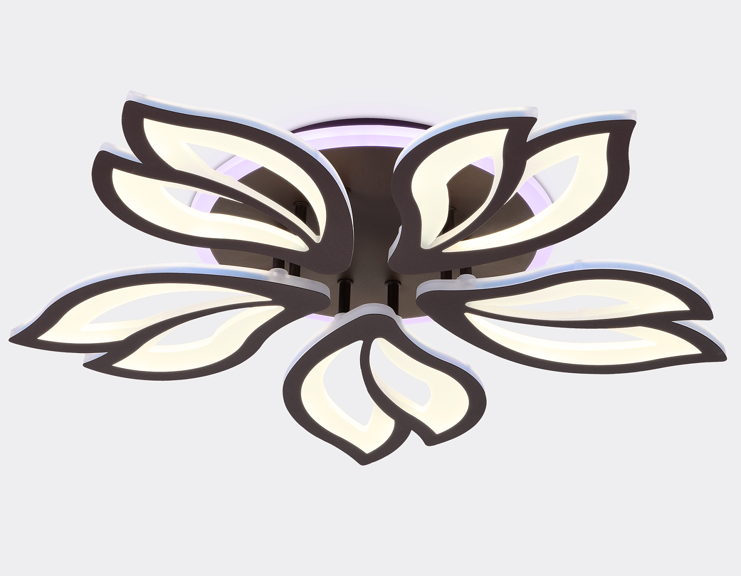 Потолочный светодиодный светильник с пультом FA544/5 CF кофе 104W 580*560*80 (ПДУ РАДИО 2.4)