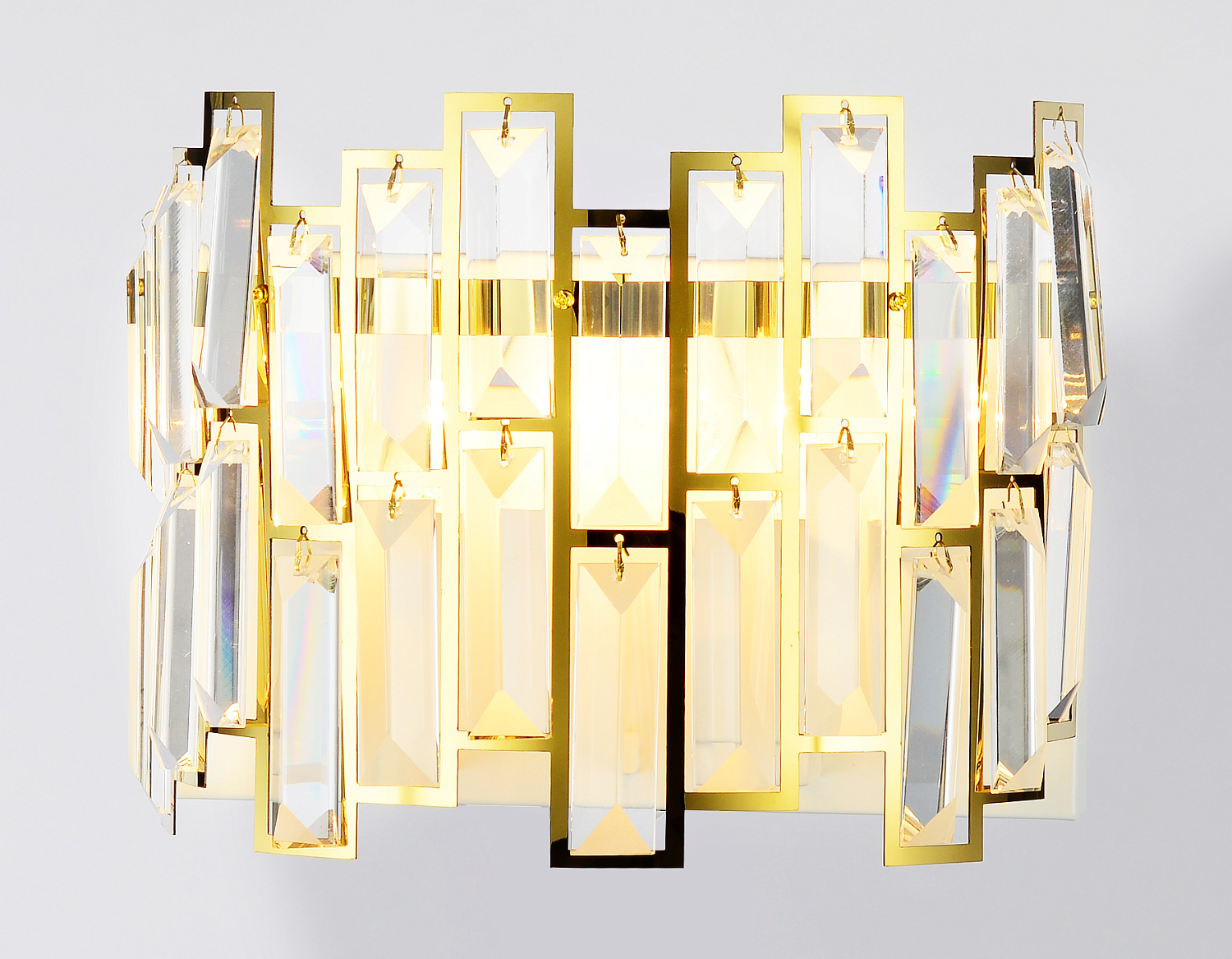 Настенный светильник с выключателем TR5055 GD/WH/CL золото/белый/прозрачный E14/2 max 40W 250*200*140