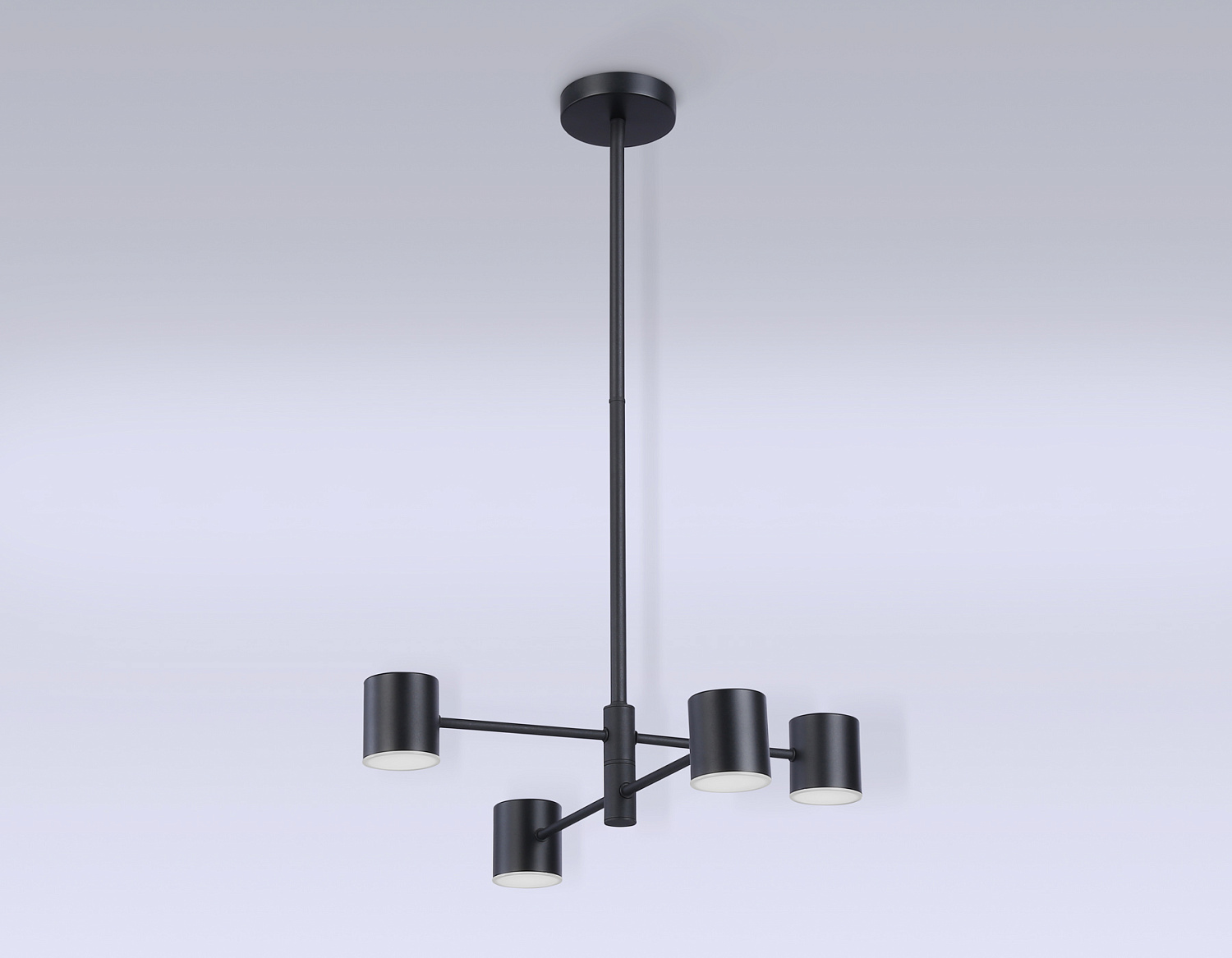 Подвесной светодиодный светильник FL51707/4 BK черный 3000K/4200K/6400K 20W D500*780 (Без ПДУ)