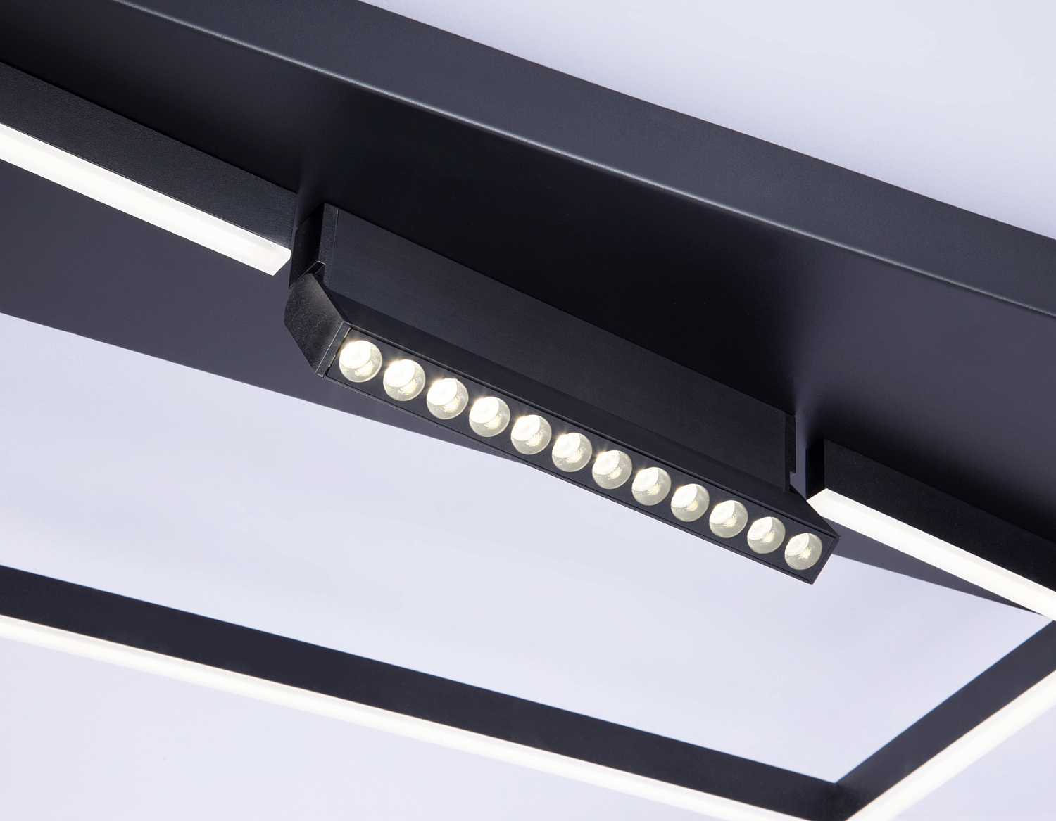 Потолочный светодиодный светильник FL51466/1+1 BK черный 85W 3000K-6400K+4200K 600*600*110 (ПДУ РАДИО 2.4G)